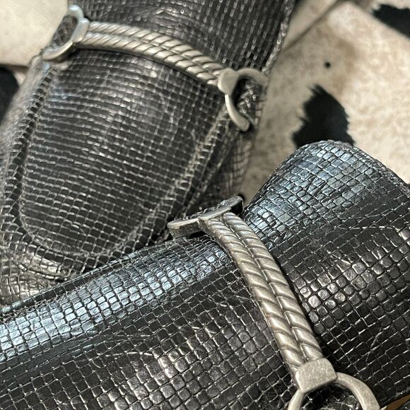 Patricia Nash Fia Black Leather Slip-on Loafer‎ Flats Size 6 - Picture 8 of 10